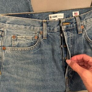 Re/Done Stovepipe Cropped Jeans Size 28